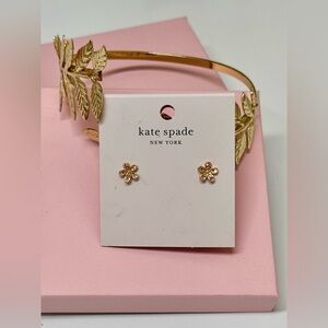 Kate Spade Light Peach "Gleaming Garden" Sud Earrings